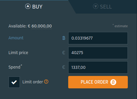 trading interface
